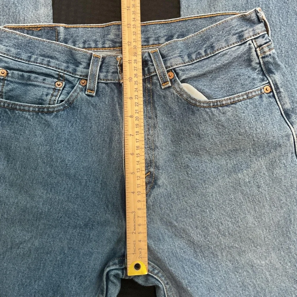 Levi's 505 Jeans Mens 31x30(true) Light Wash Blue Regular Straight Denim Pants